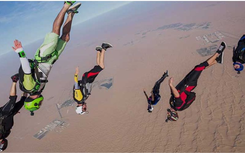 Skydive desert drop zone in Dubai