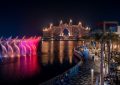 Music and lights fountain show with Atlantis the Palm hotel Dubai