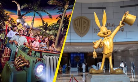 Comparison of IMG Worlds of Adventure and Warner Bros. World, showcasing two major theme parks with thrilling attractions and entertainment.