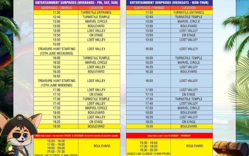 Summer events timings at IMG World Dubai