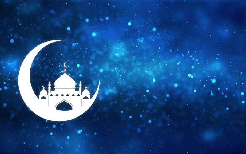 New crescent moon during Ramadan