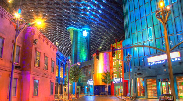Avengers Exchange shopping area at IMG Worlds of Adventure